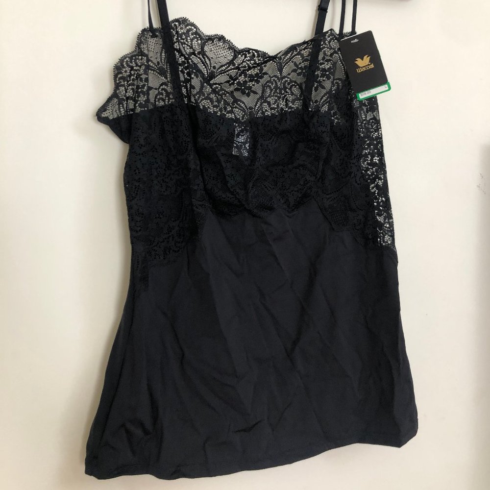 WACOAL LACE SPANDEX CAMI SIZE L NEW WITH TAG BLACK